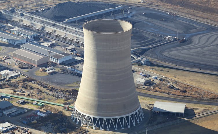 Aerial photo of a power station and coal stockpile in Johannesburg, South Africa.
Shutterstock