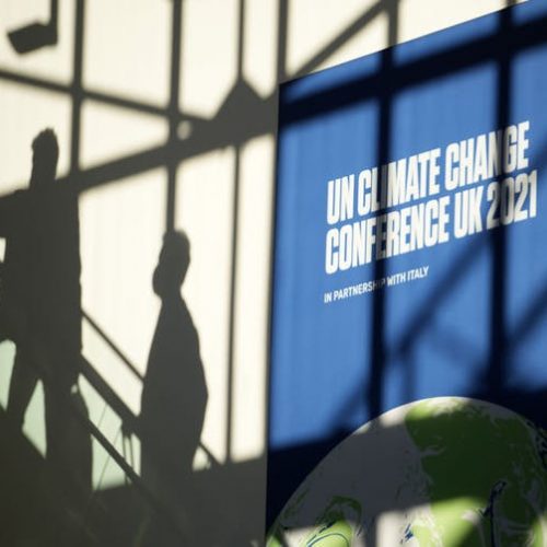 Delegates arrive at the COP26 climate summit on November 4, 2021 in Glasgow, Scotland.
Photo by Christopher Furlong/Getty Images